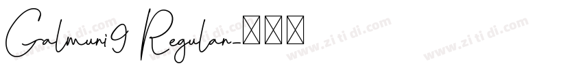 Galmuri9 Regular字体转换